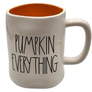 Rae Dunn Pumpkin Everything Mug Orange inside